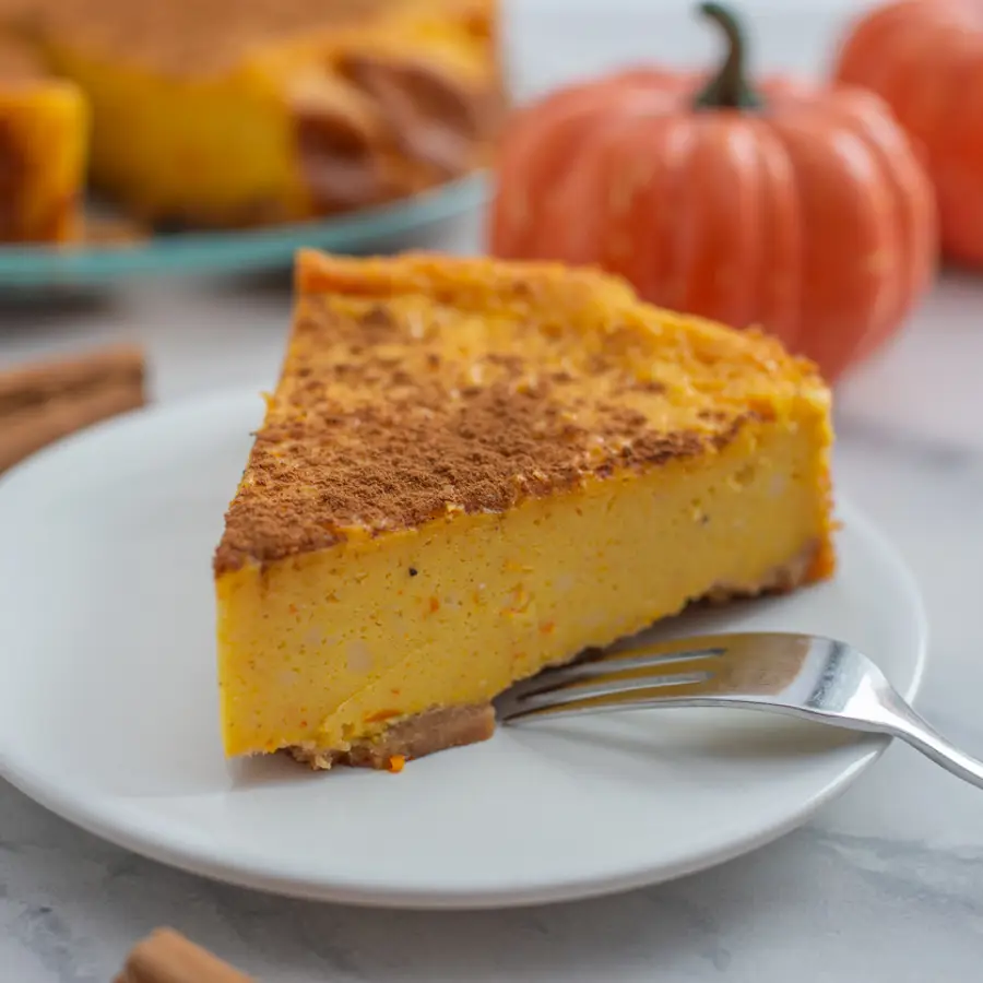 Cheescake de calabaza sin horno, ni harinas, ni azúcar para comer sin remordimientos